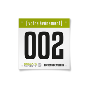 DOSSARD "ARGENT" - Petit/Small 5.5 x 5.5 po/in, Couleur | Color